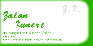 zalan kunert business card